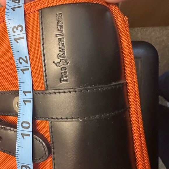 Ralph Lauren- men- extra large backpack- orange with black trims - pre loved - Picture 10 of 11